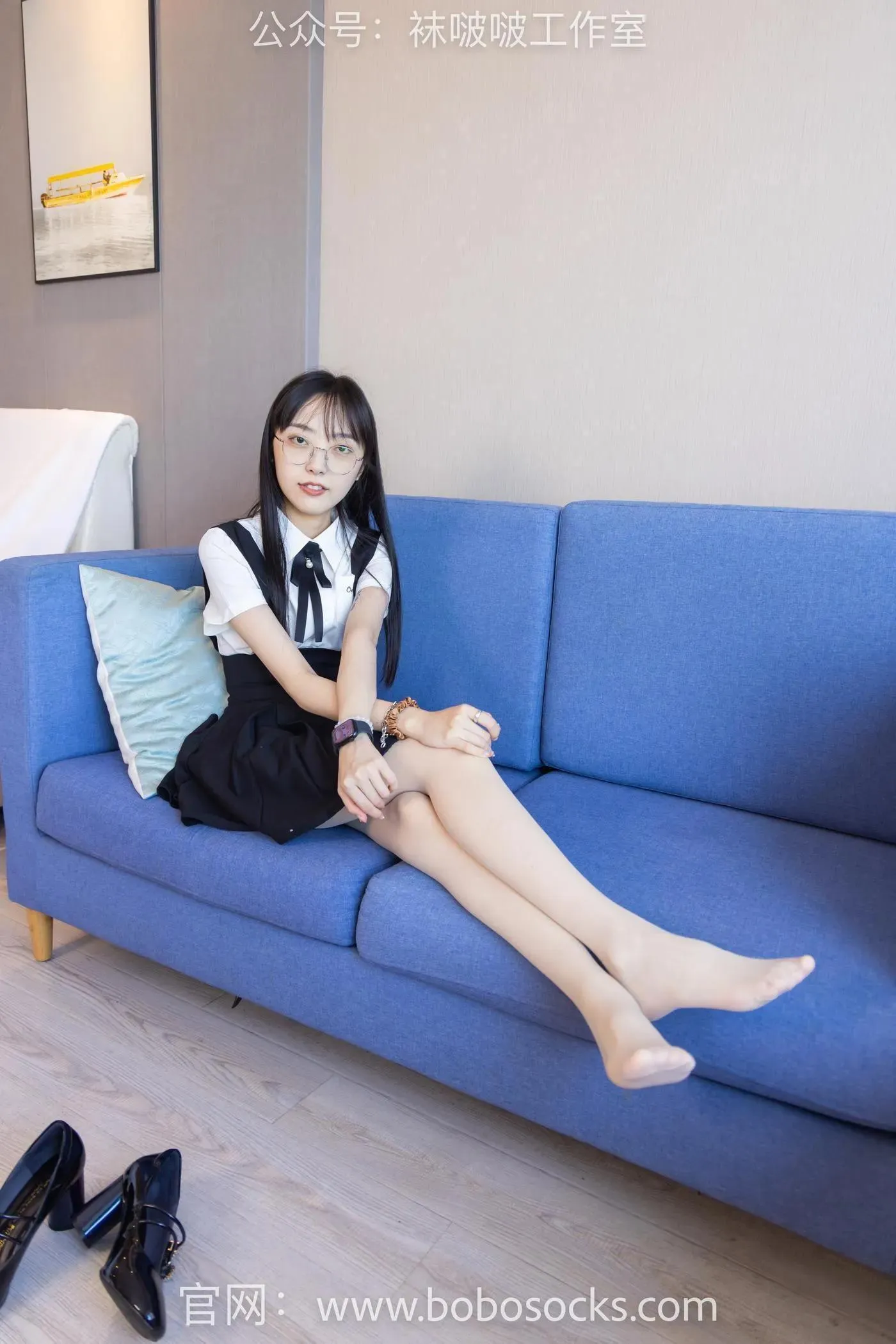 [BoBoSocks袜啵啵]NO.121 稚予-高跟鞋、白棉袜、肉丝 [138P]插图4